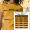 Size chart for the Bella+Canvas womens' 6400 relaxed t-shirts